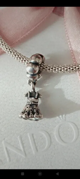 Pandora Charm Vestido Plata