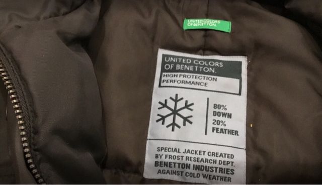 Chaqueta plumifera Benetton 