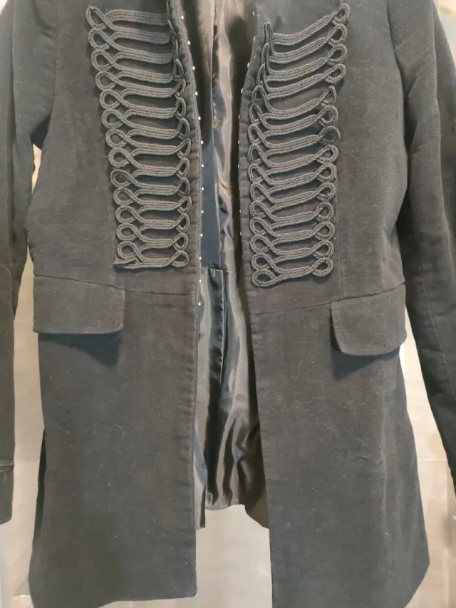 Chaqueta Zara militar negra talla S