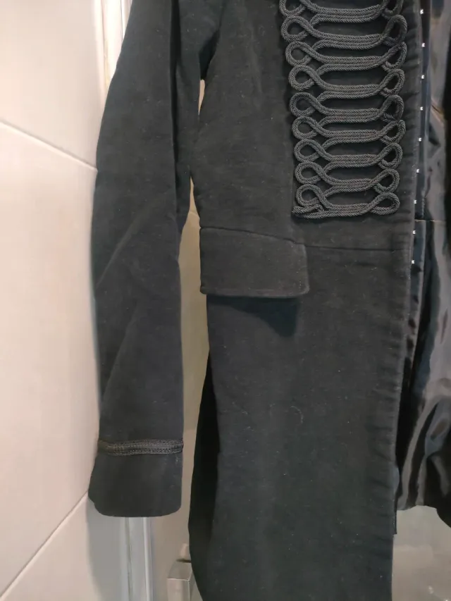 Chaqueta Zara militar negra talla S