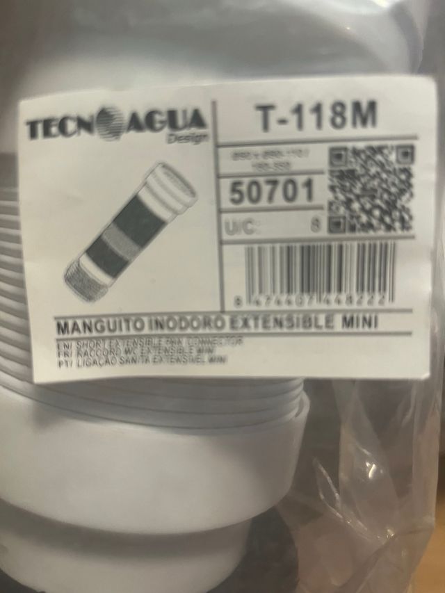 2 Manguitos Inodoro Extensibles Negro Blanco