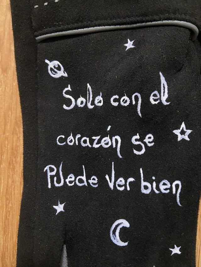 Guantes mujer negros con estrellas