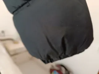 Anorak larga  capucha negra