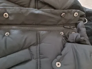 Anorak larga  capucha negra