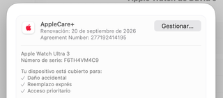 Apple Watch Ultra 3 Factura Septiembre 2025