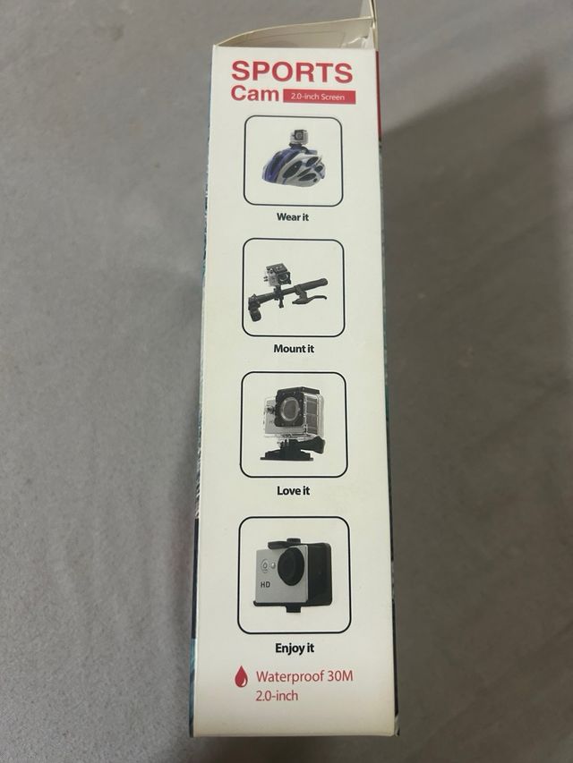 Cámara Deportiva Full HD 1080p Rosa