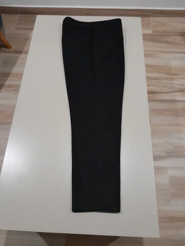 Pantalón grigio scuro in punto Roma