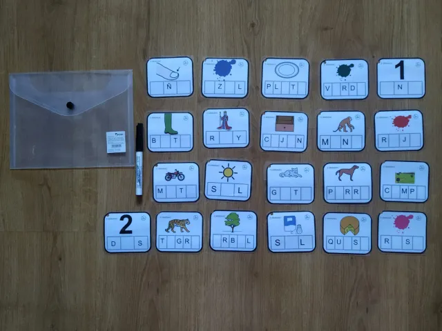 Juego 21 tarjetas conciencia fonológica