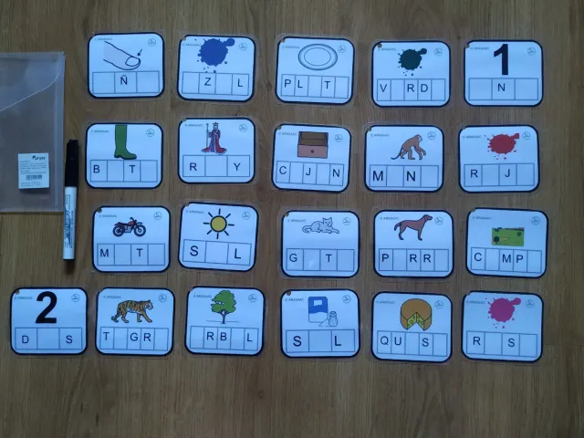 Juego 21 tarjetas conciencia fonológica