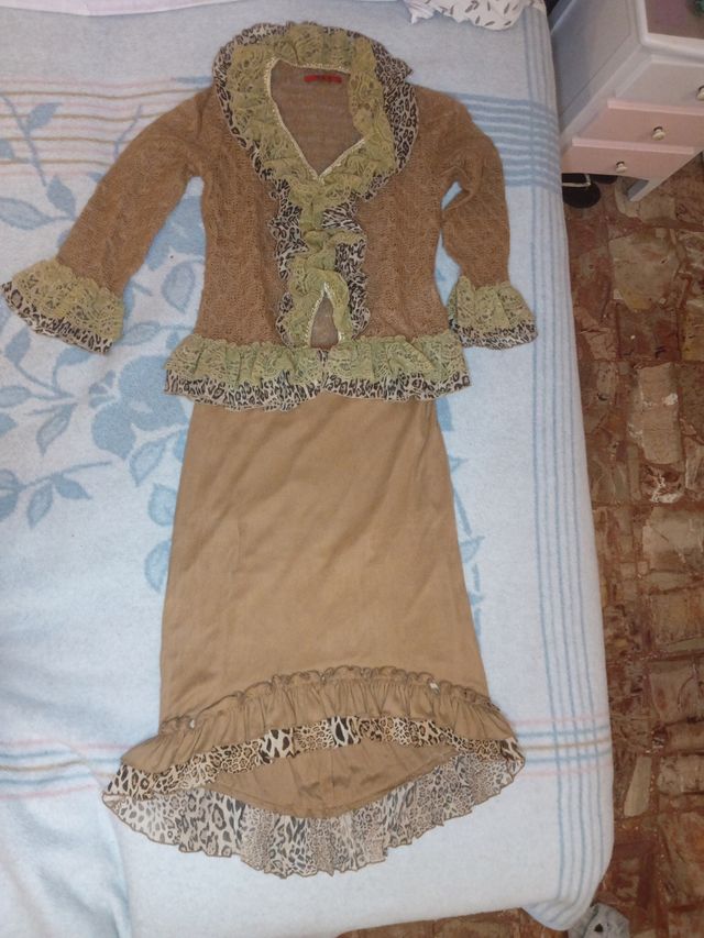 Conjunto antelina y leopardo