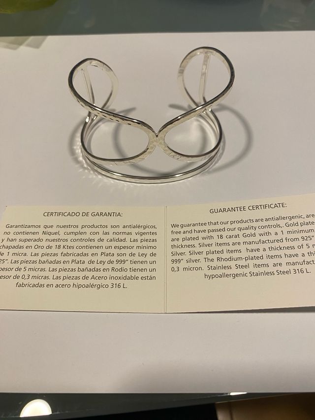 Pulsera Brazalete Plata