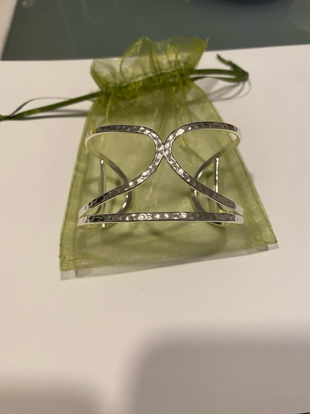 Pulsera Brazalete Plata