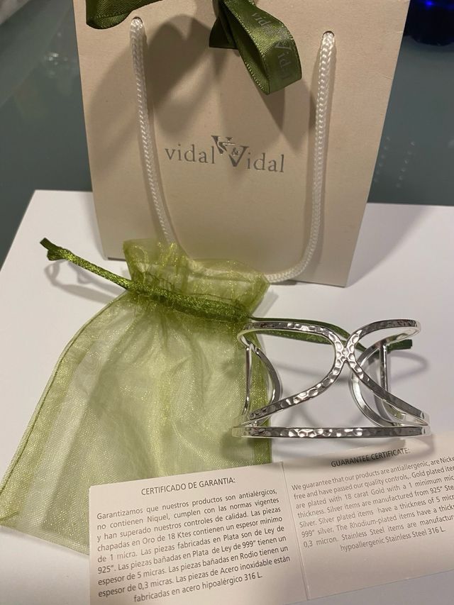 Pulsera Brazalete Plata