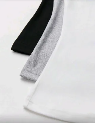 Pack 3 camisetas cuello alto sin mangas