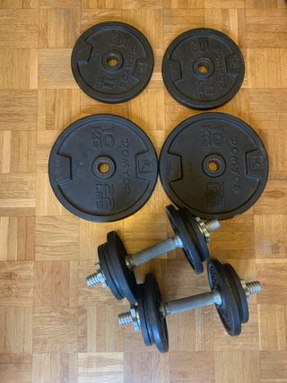 Kit de pesas y discos 10kg