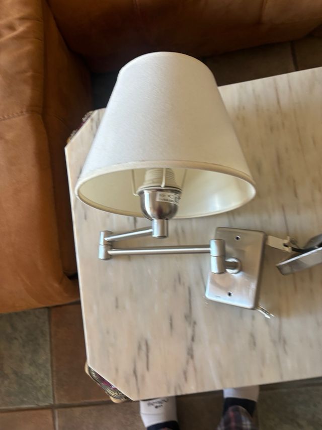 2 Apliques de pared plateados