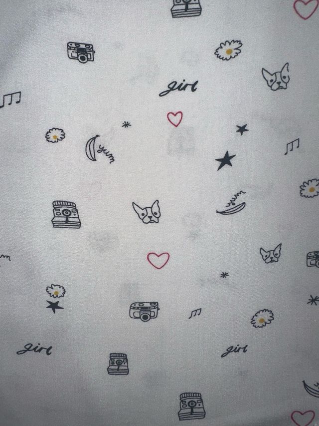 Camisa blanca estampada mujer XS