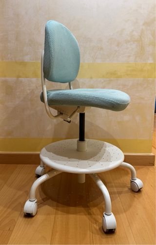 Silla de oficina infantil turquesa