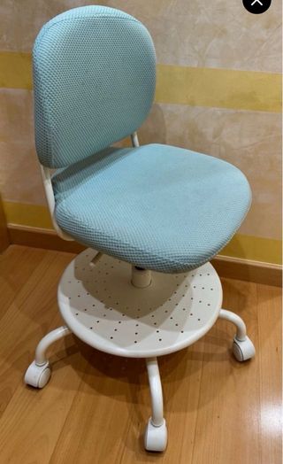 Silla de oficina infantil turquesa