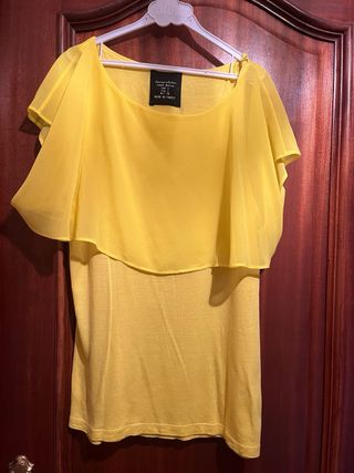Blusa Zara Amarilla Talla S/36