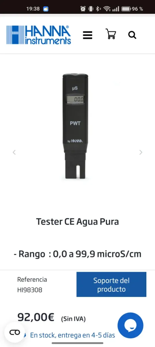 Tester Conductividad Hanna Instruments DIST