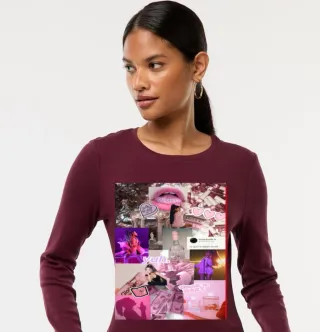 Camiseta manga larga con estampado