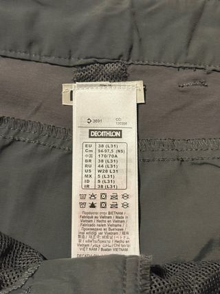 Pantalón senderismo infantil gris