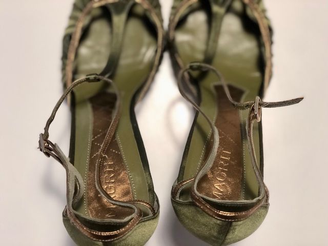 Zapatos de fiesta Magrit T38 verde y oro