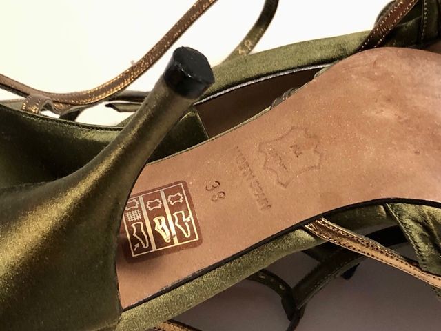 Zapatos de fiesta Magrit T38 verde y oro