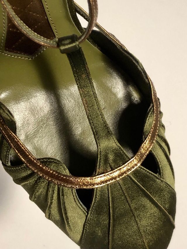 Zapatos de fiesta Magrit T38 verde y oro