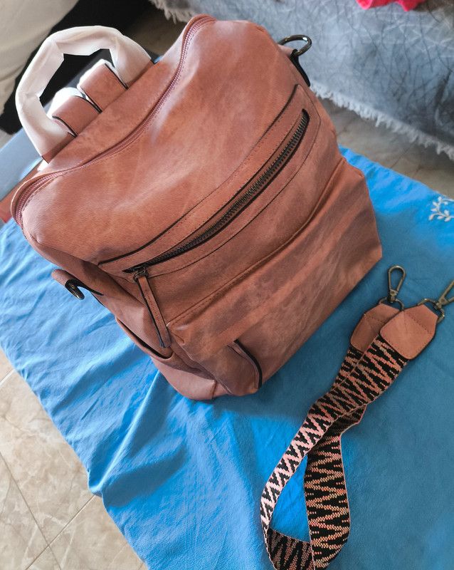 Mochila y Bolso Hombro Mujer PU Rosa