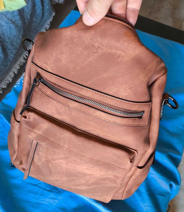 Mochila y Bolso Hombro Mujer PU Rosa