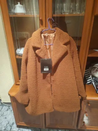 Abrigo de mujer marrón talla única