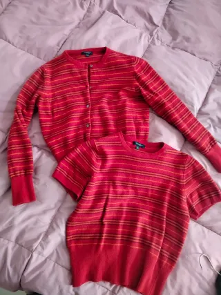 Completo Burberry righe rosse taglia L