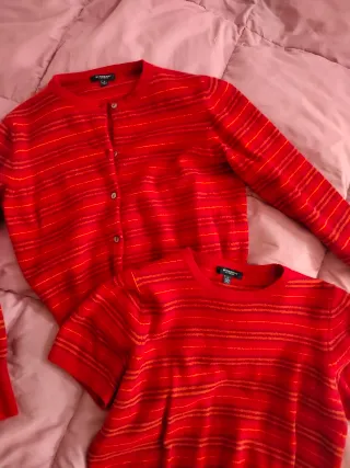 Completo Burberry righe rosse taglia L