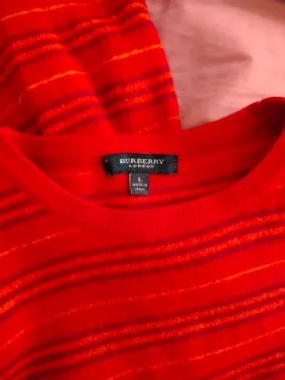Completo Burberry righe rosse taglia L