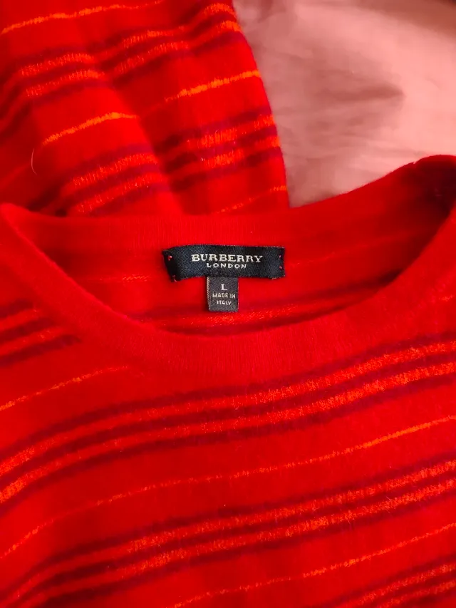 Completo Burberry righe rosse taglia L