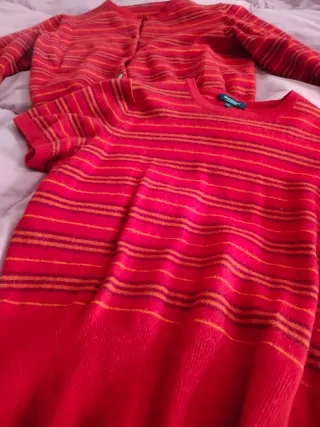 Completo Burberry righe rosse taglia L