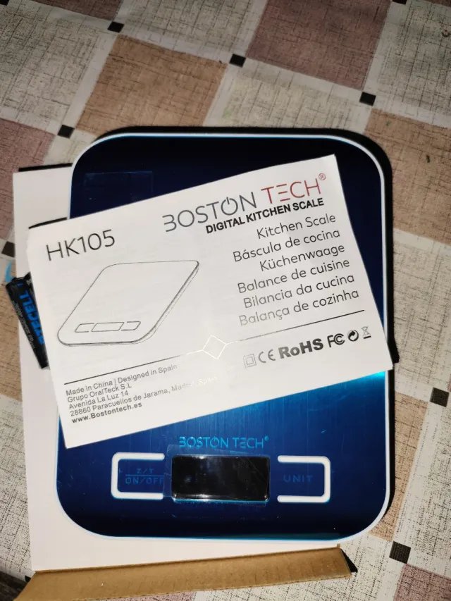 Báscula de cocina Boston Tech Plata