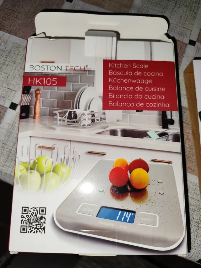 Báscula de cocina Boston Tech Plata