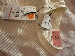 Conjunto suéter y pantalón beige S