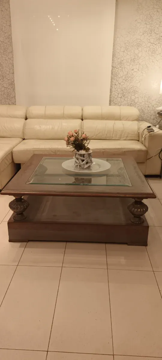 Mesa de centro MARINER madera y cristal