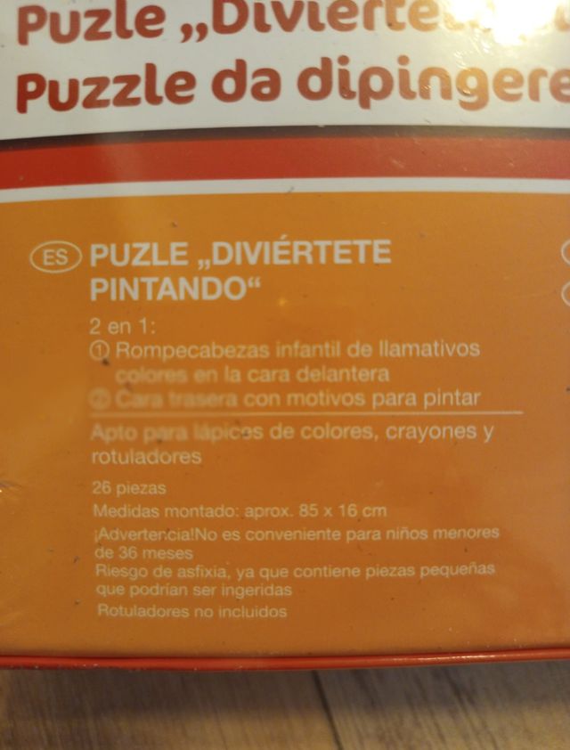 Puzzle 2 en 1 para pintar Nuevo