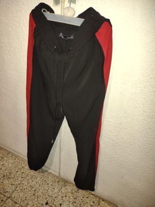 Pantalón Zara Mujer Negro y Rojo