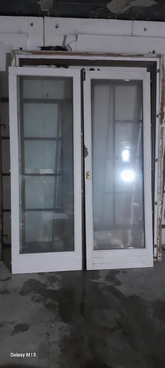 Puerta balconera de roble