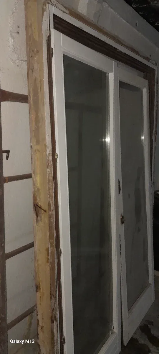 Puerta balconera de roble