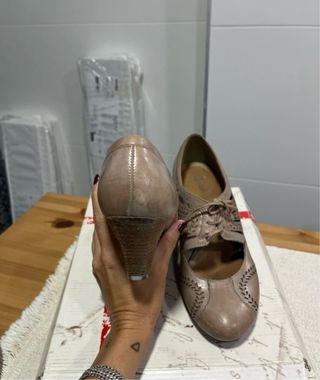 Zapatos Clarks tacón marrón mujer talla 39 1/3