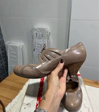 Zapatos Clarks tacón marrón mujer talla 39 1/3