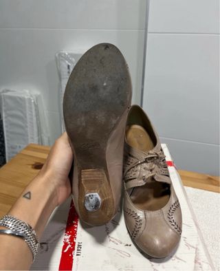 Zapatos Clarks tacón marrón mujer talla 39 1/3