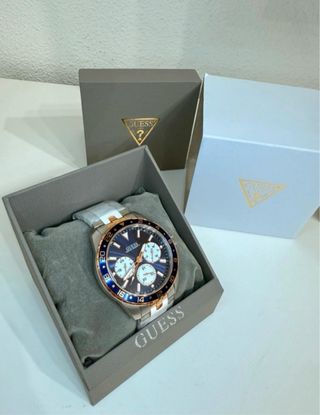 Reloj Guess Hombre Azul y Plateado